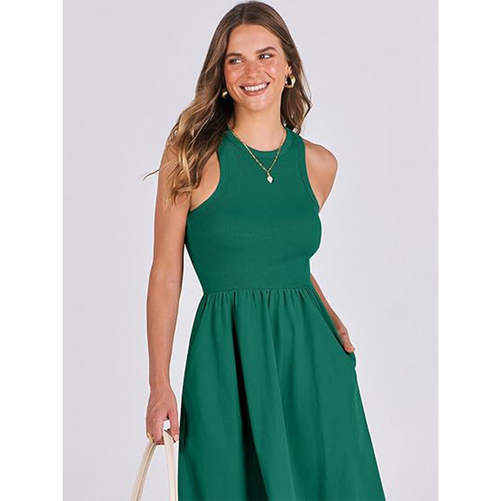 🌊Boho Beach Magic! Patchwork Knit Dress w/ Secret Pockets✨ Racerback Tank Dress💫 Flowy Midi Sundress | Summer Casual TikTok Viral 🌊Boho Beach Magic! Patchwork Knit Dress w/ Secret Pockets✨ Racerback Tank Dress💫 Flowy Midi Sundress | Summer Casual TikTok Viral